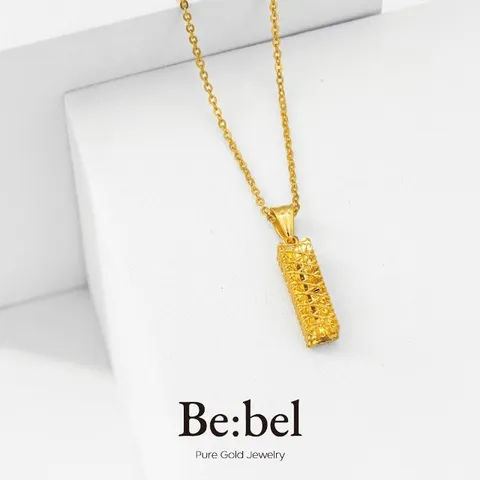 순금목걸이 15g(4돈 네돈) 24k 여자 롱바 매듭 팬던트 비벨