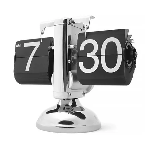 TV 광고 드라마 소품 메탈 플립 스탠드시계 블랙 (WF876CF)