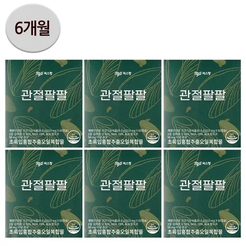 [씨스팡] 관절팔팔 초록입홍합추출오일복합물 310mg x 60캡슐 6박스-SDL-