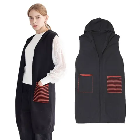 [런칭가39,900]할리마리 후드 롱니트 베스트