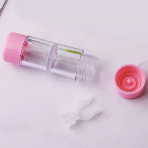 휴대용 하드렌즈 원형렌즈통 아이케이스 집게 렌즈통 (WFI0PDL)