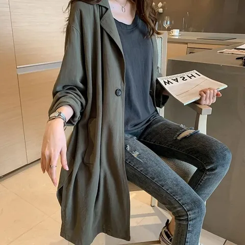 여름아우터 마자켓 린넨코트 봄자켓 여자 (WFHQDQI)