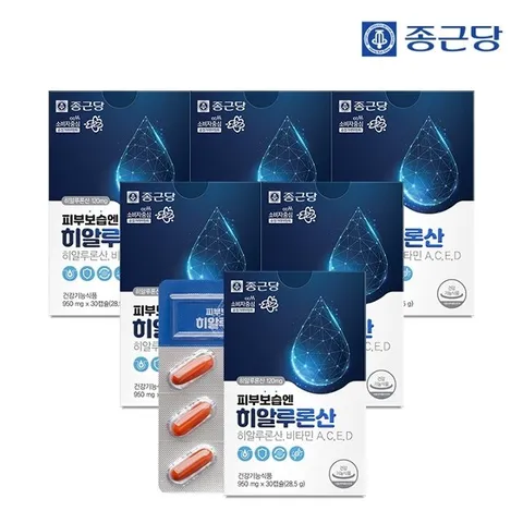 [종근당] 피부보습엔 히알루론산(비타민4종 복합기능) 6박스/6개월분