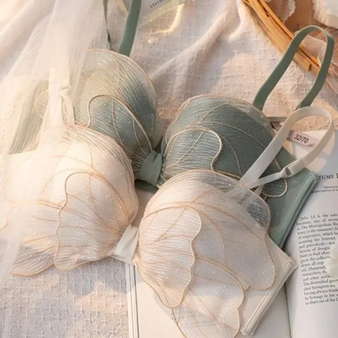 여성 버터플라이 레이스 브라 팬티 세트