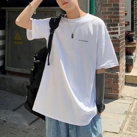 스탠다드 노멀 면소재 하프슬리브 상의 와이드핏 레이어드티셔츠컴포트