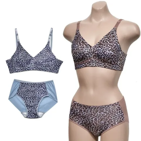 [미코디]호피패턴 인견 B컵 브라팬티세트