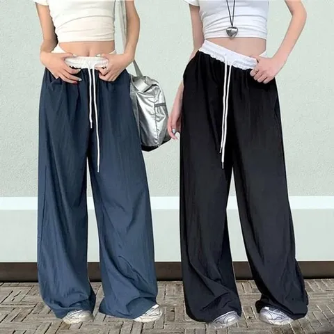 밴딩바지 댄스 와이드 오버핏 여성바지 편한 여성추리