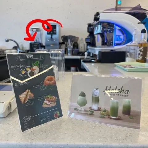 L자형 아크릴 포스터 꽂이판 세로형 A6 문서 정리대 (WFIN2JD)