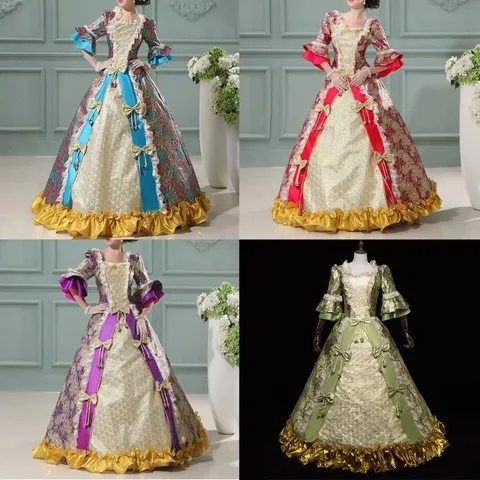 TC 교복몰 유럽풍 빈티지 리본 왕실 드레스4color 코스 (WFJ8HUQ)