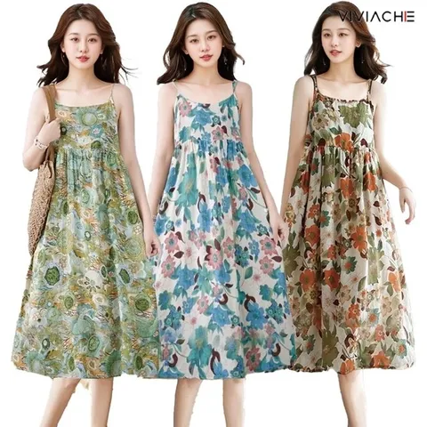 비비아체 쿨샤벳 인견 원피스 1+1+1세트