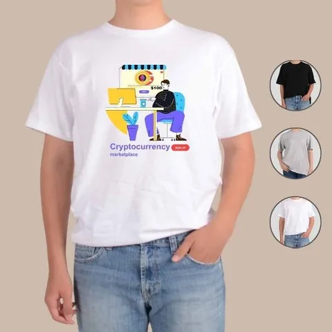 애쉬오트밀 반팔티 무역 가상화폐 비트코인 FG (WFG2QPO)