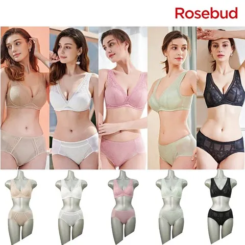 [히트상품] 비비안 로즈버드 컴포트바디 노와이어 여성속옷세트 10종 5+5