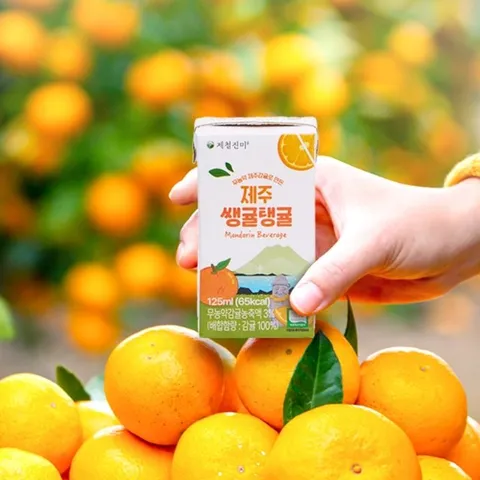 제철진미 제주 무농약 감귤쥬스 125ml 1박스 총24팩