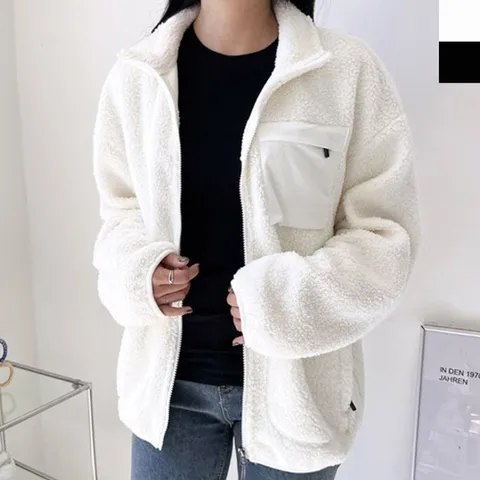 후리스자켓 여자 양털 후리스 1P 뽀글이 집업 자켓 간절기 외투