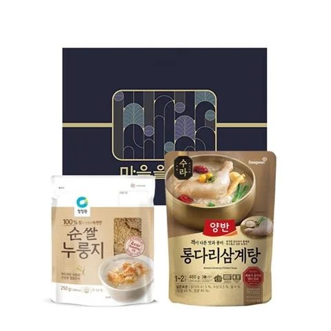 동원 양반 통다리 삼계탕 세트 5호 (통다리삼계탕+청정원 순쌀누룽지)