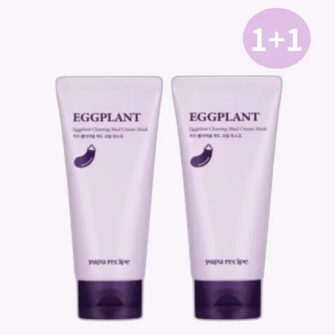 파파레서피 가지 클리어링 머드 크림 마스크 100ml+100ml