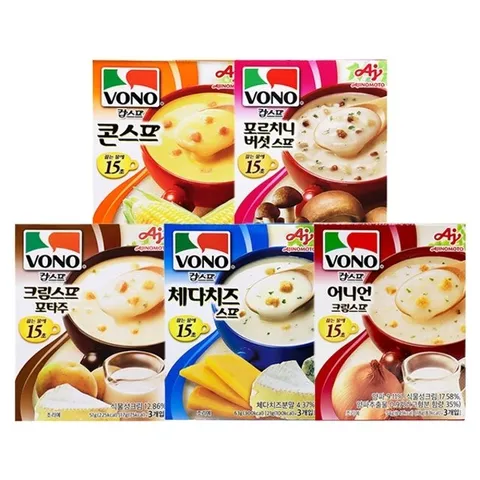 보노 스프 3P x 5종 2세트 (콘스프+버섯+체다치즈+크림+어니언)