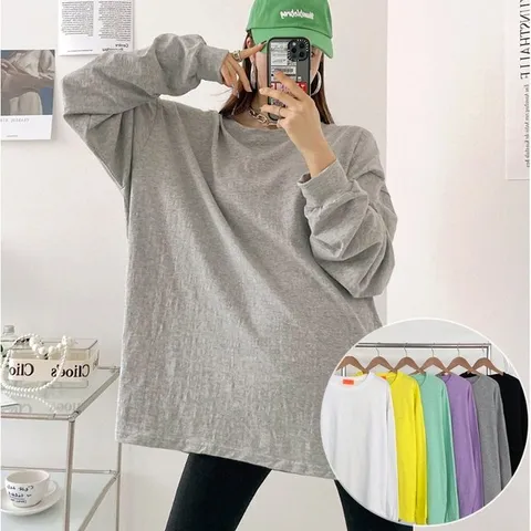 슬라브킹 오버핏 티셔츠 6color / 국내생산 박스티 롱티셔츠 코튼티 원피스