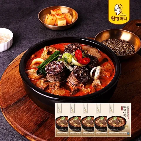 [원할머니] 깊고진한 얼큰 순대국 600g x 5팩