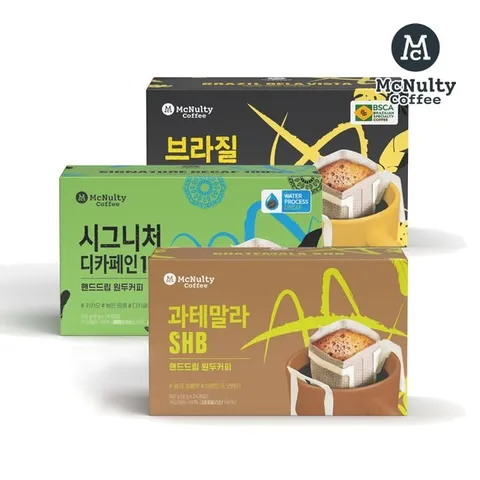 맥널티 핸드드립 3종 24T/벨라비스타/디카페인/SHB
