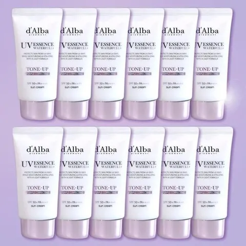 달바 워터풀 퍼플 톤업 선크림 비건 물광 50ml x 12개