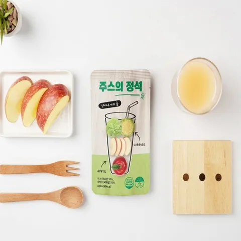주스의정석 착즙 양배추,사과즙 2박스 (60팩)