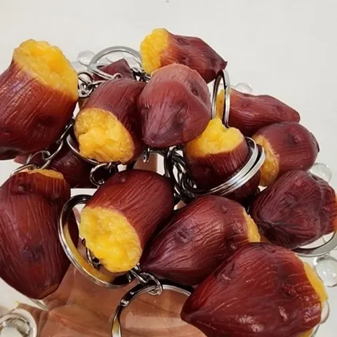 키링월드 리얼 미니 어쳐 열쇠 고리 키링 고구마 (WFKZ89B)