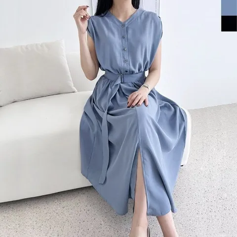 원피스 벨트포함 여신 여자원피스 밴딩 롱원피스 (WFH78ZP)