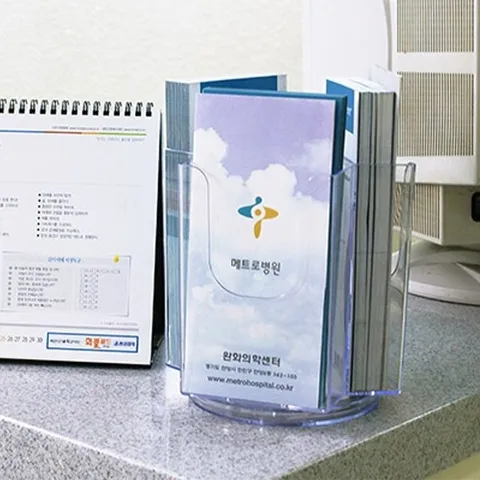 고품질 회전형꽂이 A6 (3면/투명) 카달로그 전시 홍보물 진열 전시회 (WB8A38E)