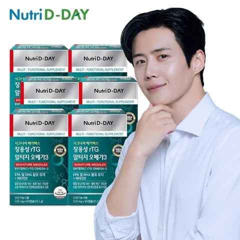 뉴트리디데이 장용성 rTG알티지 오메가3 메가렉스 60캡슐 x 6박스