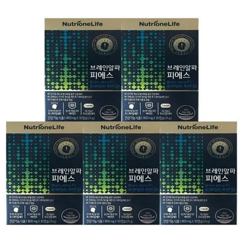 뉴트리원 브레인알파 피에스 두뇌 인지력 30캡슐 5개