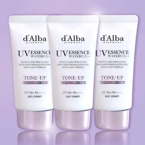 달바 워터풀 퍼플 톤업 선크림 비건 물광 50ml x 3개