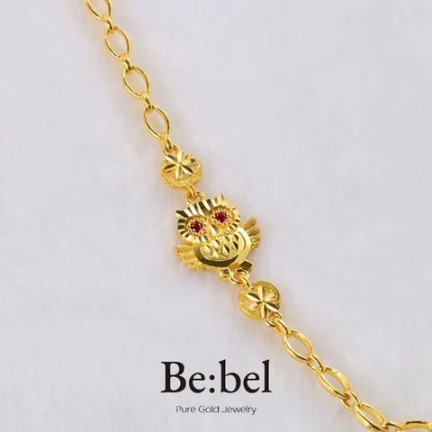 순금팔찌 11.25g(3돈 세돈) 24k 여자 디자인 여성 부엉이 비벨