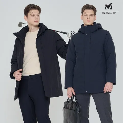 밀레골프 프리미엄 헤비 덕다운 패딩 1종, 남성