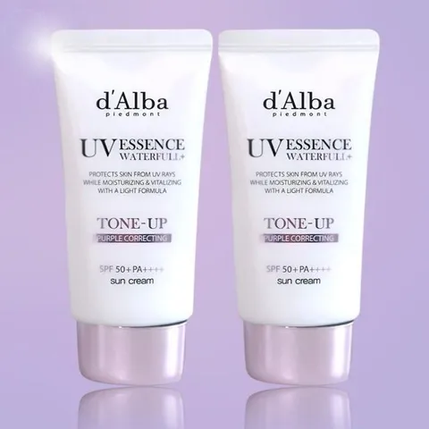 달바 워터풀 퍼플 톤업 선크림 비건 물광 50ml x 2개