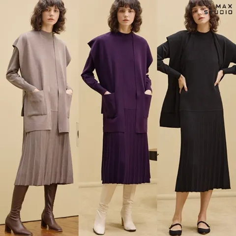 [막스스튜디오] 베스트+원피스 셋업 3종택1