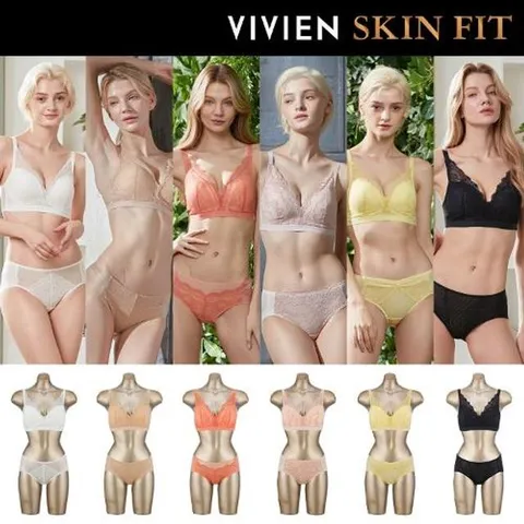 [히트상품] 비비안 브라렛 에어바디 컬렉션 노와이어 여자속옷세트 12종