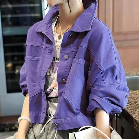 [무드무드] 라일락 컬러 숏 자켓