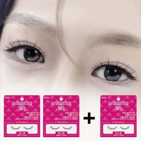 [면세점 동일 판매] 1+1+1 저자극 글루일체형 투라 속눈썹