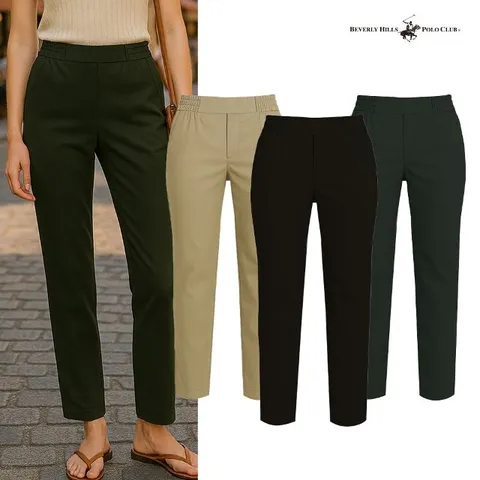 [비버리힐스폴로클럽] 여성 베이직 썸머 밴딩 팬츠 3종세트