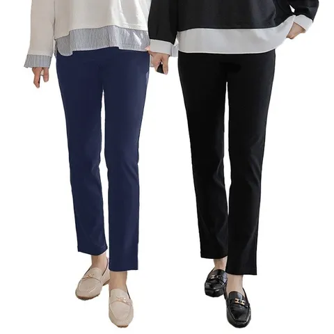 마담4060 저스트 슬림팬츠 2종세트-QMPN2402001-