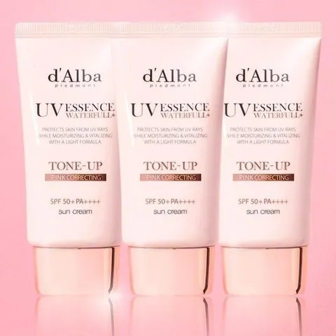 달바 워터풀 핑크 톤업 선크림 비건 물광 50ml x 3개