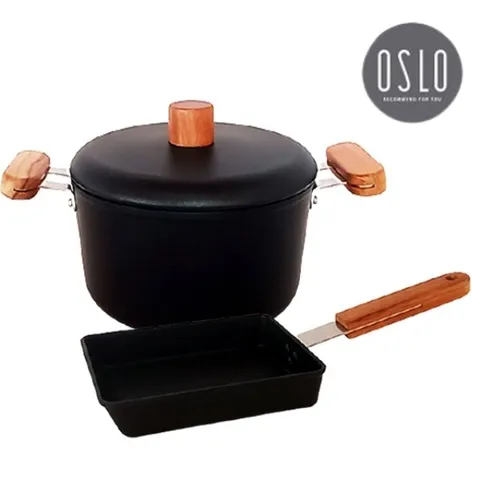IH오슬로 블랙에디션 IH 세라믹 코팅 냄비2종(20+계란팬)