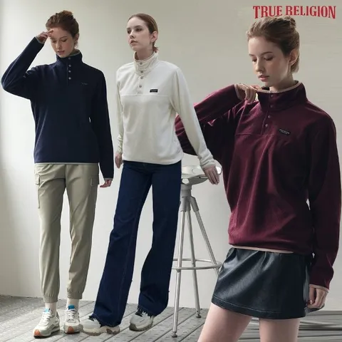 [트루릴리전] 여성 플리스 하티 티셔츠 3종세트