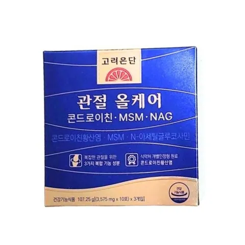 고려은단 관절 올케어 콘드로이친MSMNAG 30포 x1개 (1개월분)