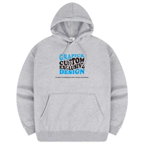 커스텀물결 기모 W후드티