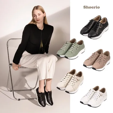 슈리오 소가죽 블링스타 스니커즈