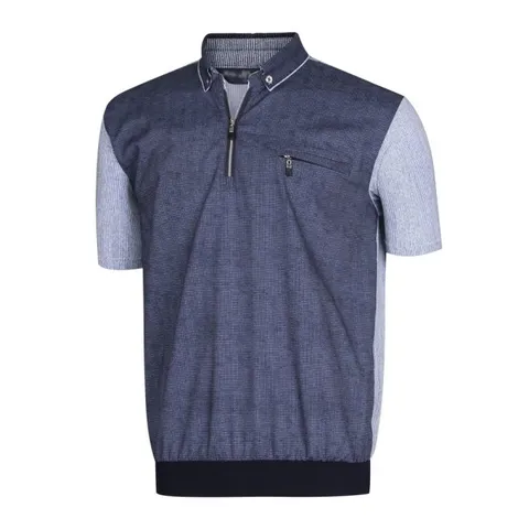 남성 골프웨어 집업 반팔 카라 티셔츠 YD-KAHG-395-차콜