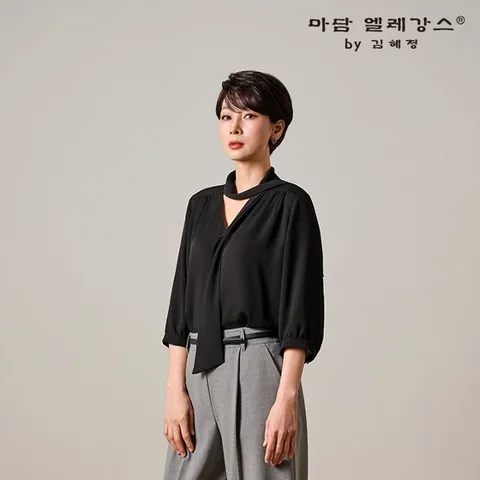 (가격인하) 마담엘레강스 카타리나 타이 블라우스 2종