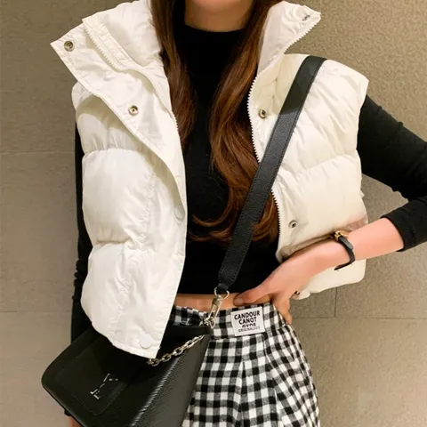 그저그녀 WA0118 크롭 패딩 조끼